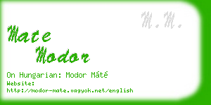 mate modor business card