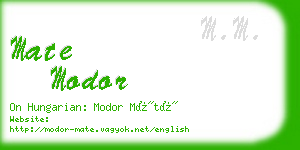 mate modor business card